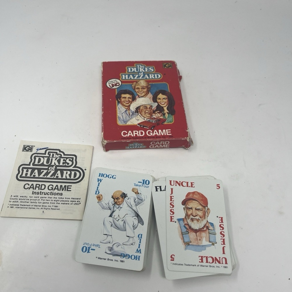 1981 The Dukes of Hazzard Card Came by UNO International Games Inc. 108 Complete